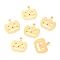 304 Stainless Steel Charms, Laser Cut, for Halloween, Jack-O-Lantern, Golden, 12x11.5x1.1mm, Hole: 1.2mm