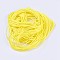 Korean Waxed Polyester Cords, Yellow, 1mm, about 16.4 yards(15m)/bag