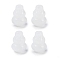 Transparent Glass Pendants, Gourd Charm, White, 13.5~14x9~10x8.5~9.5mm, Hole: 1.4mm