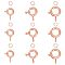 GOMAKERER 925 Sterling Silver Spring Ring Clasps with Open Jump Rings, Rose Gold, Clasps: 9~11.5x7~9.5x1.5~2mm, Hole: 1.5~2mm, 12pcs; Rings: 24 Gauge, 3x0.5mm, Inner Diameter: 2mm, 12pcs