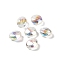 Acrylic Beads, Imitation Baroque Pearl Style, Oval, Clear AB, 12x10.5x6.5mm, Hole: 1.3mm