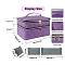 Polyester Sewing Accessories Storage Bag for Sewing Supplies, Rectangle, Medium Purple, 28x19x15.5cm