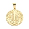 Brass Pendants, Real 18K Gold Plated, Sagittarius, 23x21x2mm, Hole: 6x4mm