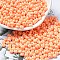 Baking Paint Glass Seed Beads, Donut, Light Salmon, 4x2.5mm, Hole: 1mm, about 6205pcs/pound