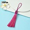 Polyester Tassel Big Pendant Decorations, Camellia, 145~175x10.5~12mm