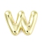 Rack Plating Brass Pendants, Long-Lasting Plated, Real 18K Gold Plated, Letter W, 19.5x25.5x4mm, hole: 3.5x2.5mm