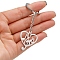 Non-Tarnish Stainless Steel Keychains, Heart with Musical Note, Stainless Steel Color, 8cm