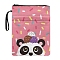 Cartoon Theme Cloth Book Covers for Paperbacks, Book Sleeves with Zipper, Rectangle, Panda, 290x220mm