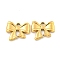 Ion Plating(IP) 304 Stainless Steel Charms, Bowknot Charm, Real 18K Gold Plated, 12x14.5x2mm, Hole: 1.6mm