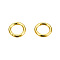 304 Stainless Steel Round Rings, Soldered Jump Rings, Closed Jump Rings, Golden, 4x0.7mm, Inner Diameter: 2.5mm