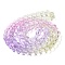 Baking Painted Transparent Glass Beads, Gradient Color, Segmented Multi-color Beads, Round, Plum, 10mm, Hole: 1.5mm, about 85pcs/strand, 30.63''~30.91''(77.8~78.5cm)