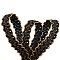 Sparkle Polyester Metallic Lace Trim, Wave Pettem, Black, 1/2 inch(14mm), about 13.12 Yards(12m)/Card