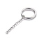 Tarnish Resistant 304 Stainless Steel Split Key Ring Clasps, For Keychain Making, with Extended Cable Chains, Stainless Steel Color, 84mm, Ring: 30x3mm