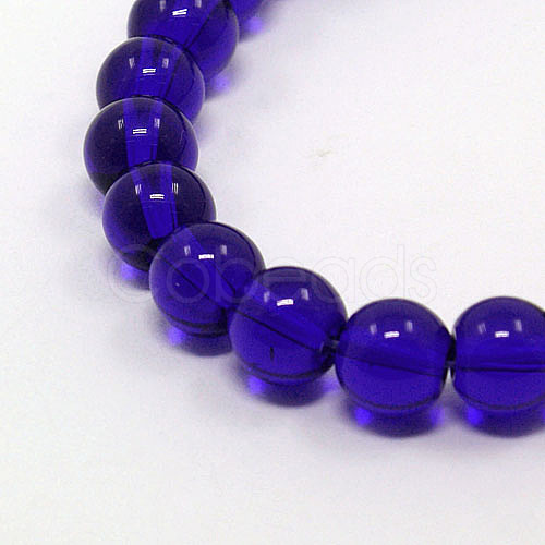 Cheap Dark Blue Glass Round Beads Strands Online Store - Cobeads.com