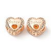 Rack Plating Alloy Rhinestone European Beads PALLOY-P289-30RG-2