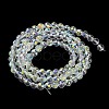 Transparent Electroplate Glass Beads Strands GLAA-Q099-B01-06-3