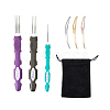 DICOSMETIC 1 Set Alloy Crochet Hook & Hair Braiding Needle Kits TOOL-DC0001-06-8