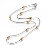304 Stainless Steel Herringbone Chain Necklaces NJEW-F261-19GP-1