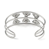 Non-Tarnish 304 Stainless Steel Wide Hollow Bowknot Open Cuff Bangles BJEW-Q348-04P-02-3