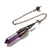 Natural Amethyst Dowsing Pendulum Big Pendants G-H285-06R-04-2