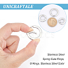 Unicraftale 3Pcs 3 Styles 304 Stainless Steel Spring Gate Rings STAS-UN0040-92-3