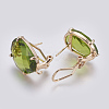 Faceted Glass Stud Earring Findings X-GLAA-F084-D05-2