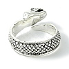 Snake Alloy Open Cuff Rings RJEW-K275-56AS-3