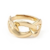 Adjustable Brass Curb Chains Shape Ring for Women RJEW-L100-025G-2