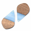 Opaque Resin & Walnut Wood Pendants RESI-S389-035A-C01-2