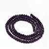 Dyed Faceted Rondelle Glass Beads Strands X-GLAA-I033-4mm-11-2