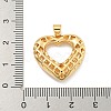 Brass Pave Clear Cubic Zirconia Pendants KK-U009-13G-01-3