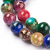 Spray Painted Opaque Glass Bead Strands LAMP-P047-B01-10mm-3