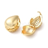Rack Plating Brass Teardrop Hoop Earrings with Cubic Zirconia EJEW-D071-02G-2