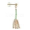 MIYUKI Delica Beaded Broom Dangle Stud Earrings EJEW-MZ00095-3