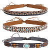 CRASPIRE 3Pcs 3 Styles Crystal Rhinestone Southwestern Cowboy Hat Belt DIY-CP0009-17A-1