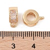 Brass Pave Clear Cubic Zirconia Beads KK-N256-08G-B-3