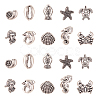 50Pcs 10 Styles Tibetan Style Alloy Beads TIBEB-CJ0001-19-1