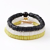 3Pcs 3 Styles Polymer Clay Heishi Beads Stretch Bracelets Sets BJEW-JB05921-3