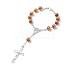 2Pcs 2 Style Religious Prayer Beaded Rosary Bracelets BJEW-SZ0002-53-2