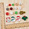 HOBBIESAY 43Pcs 17 Style Christmas Theme Silicone Beads and Wooden Beads SIL-HY0001-24-3