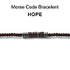 Hope Morse Code Stretch Bracelets Set BJEW-JB07352-05-9