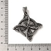 304 Stainless Steel Pendants STAS-U001-06AS-3