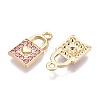 Rack Plating Alloy Rhinestone Pendants FIND-N005-29G-B-2