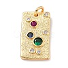 Brass Micro Pave Cubic Zirconia Pendants ZIRC-L100-056G-2