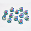 Faceted Glass Rhinestone Charms RGLA-F051-8mm-202PS-1