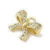 Rack Plating Brass Micro Pave Cubic Zirconia Pendants KK-C052-28G-02-2