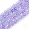 Synthetic Moonstone Beads Strands G-R375-8mm-A19-2