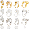 SOFPLATE 24Pcs 12 Style Brass Clip-on Earring Findings KK-SP0001-29-1