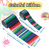 2Rolls 2 Styles Stripe Pattern Printed Polyester Grosgrain Ribbon OCOR-TA0001-37L-3