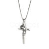 201 Stainless Steel Pendant Necklaces NJEW-C034-43B-AS-1